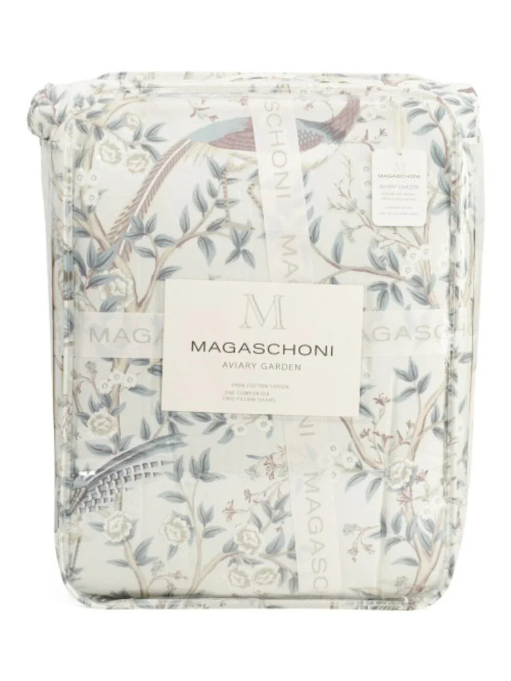 MAGASCHONI Cotton Sateen Reversible Peacock Comforter Set